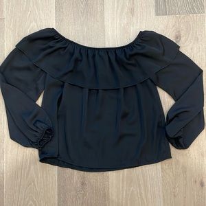 Black off-shoulder top